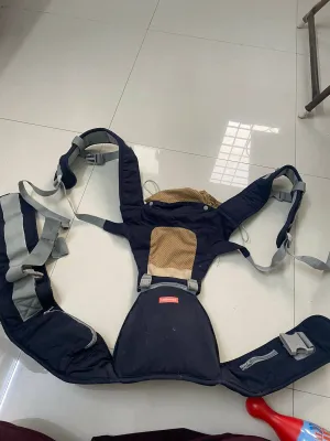 INFANTSO 4-in-1 Adjustable Baby Hip Seat Carrier Soft & Comfortable with Safety Belt, & Wide Cushioned Straps Blue
