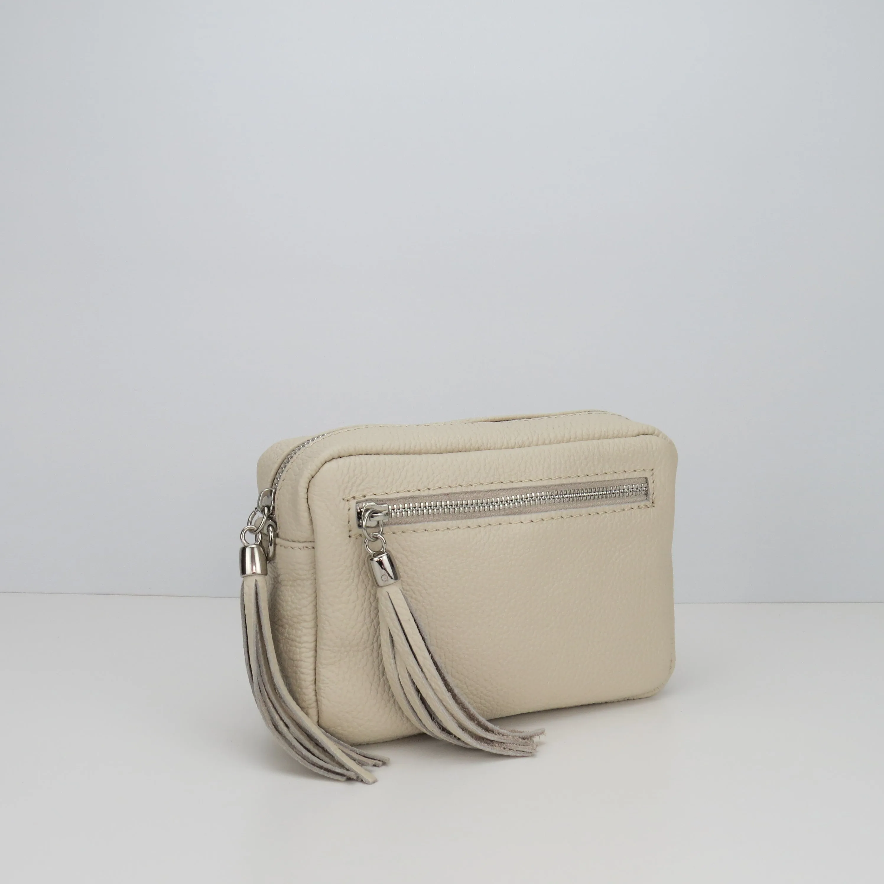 Italian Leather Cross Body Camera Bag