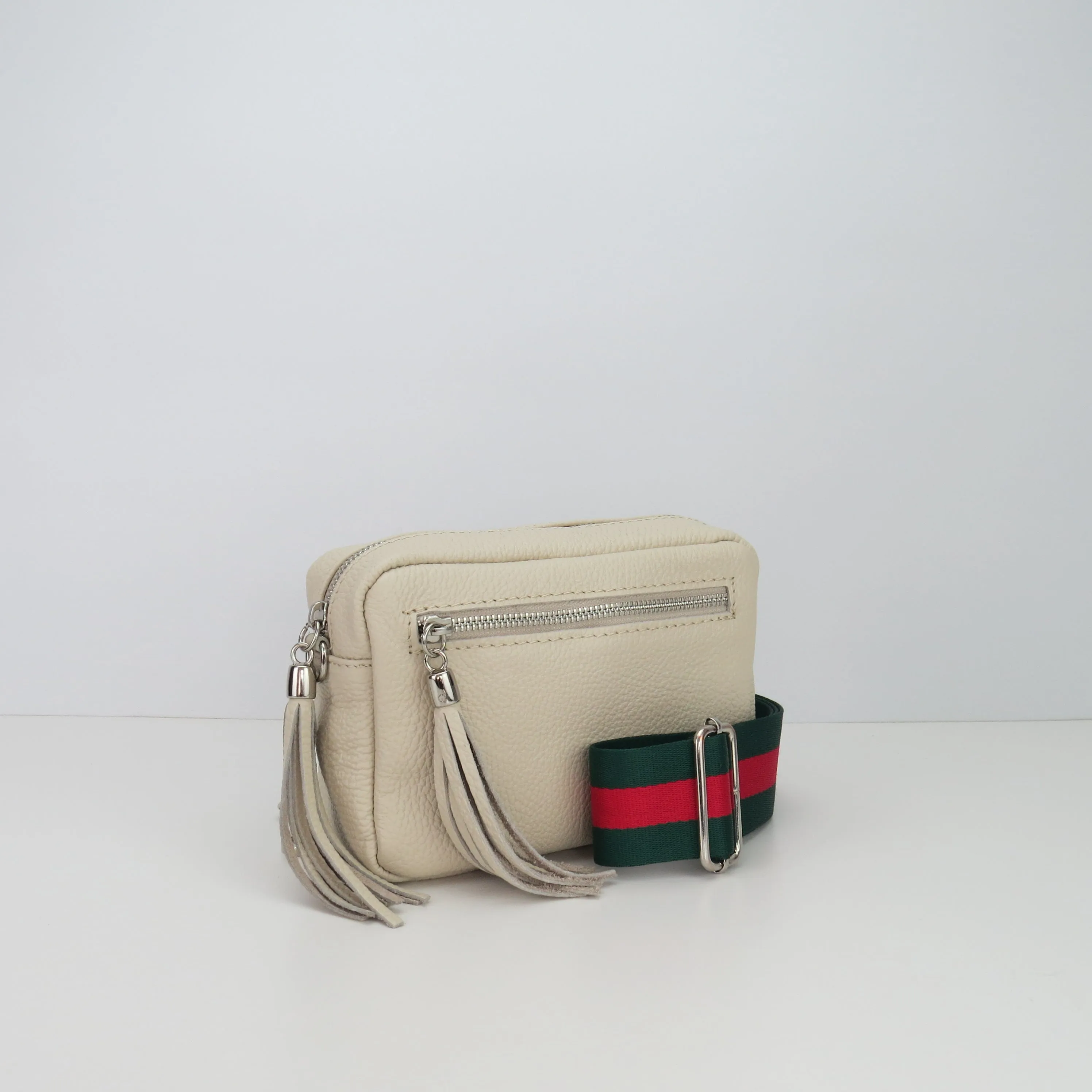 Italian Leather Cross Body Camera Bag