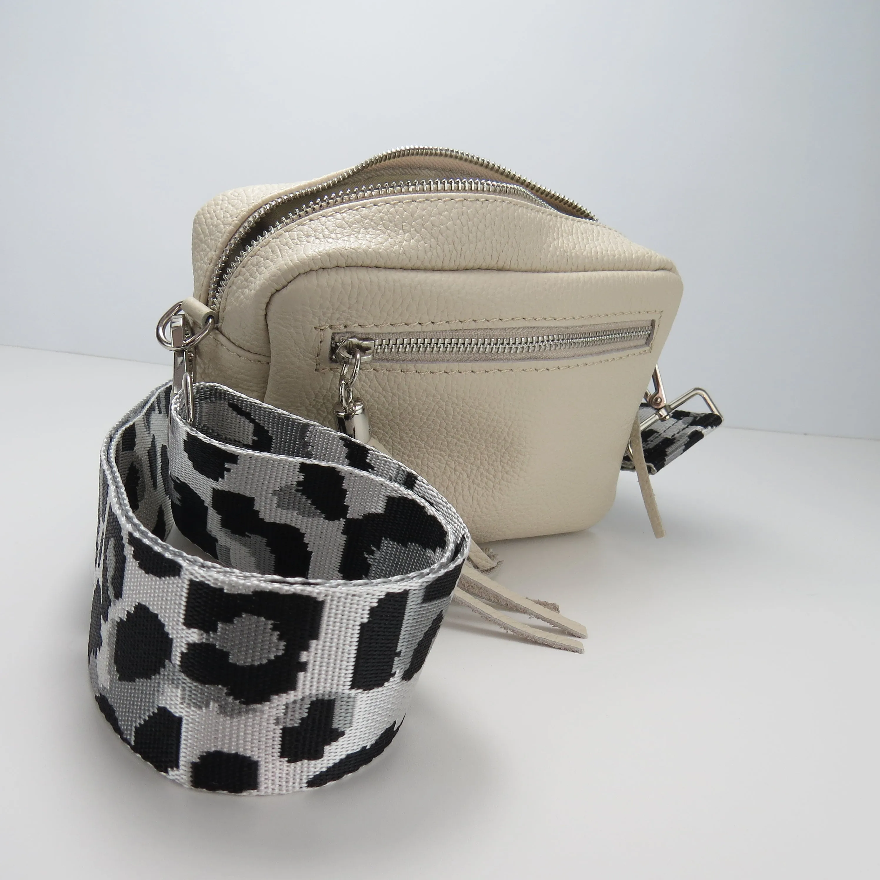 Italian Leather Cross Body Camera Bag