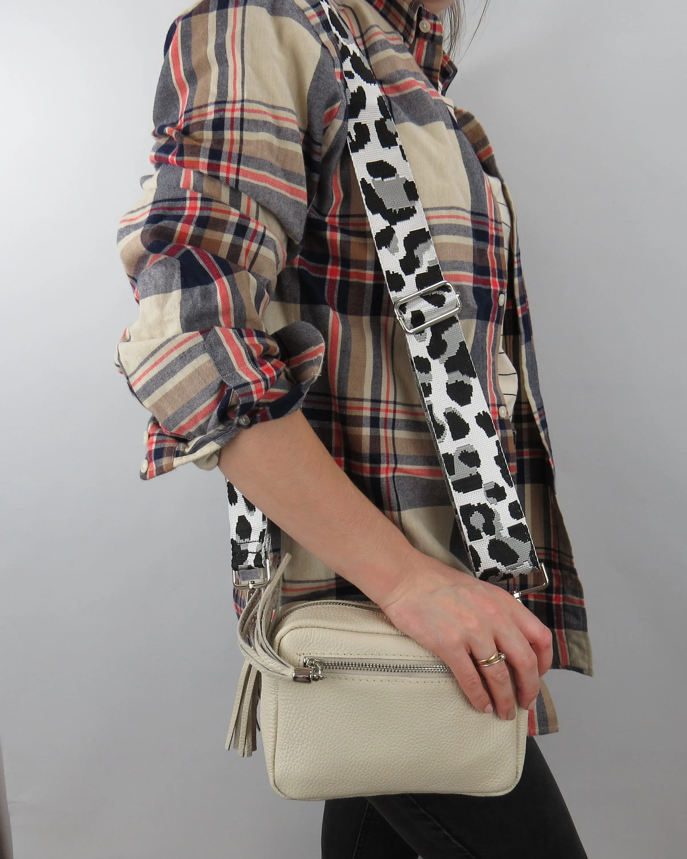 Italian Leather Cross Body Camera Bag