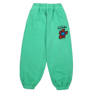 Jelly Mallow Flower Pigment Lounge Pants | Green