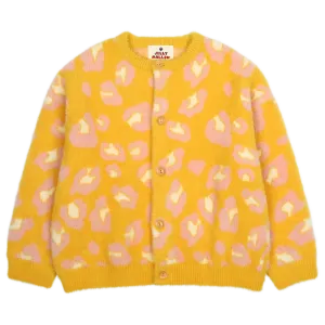 Jelly Mallow Leopard Pattern Cardigan | Yellow