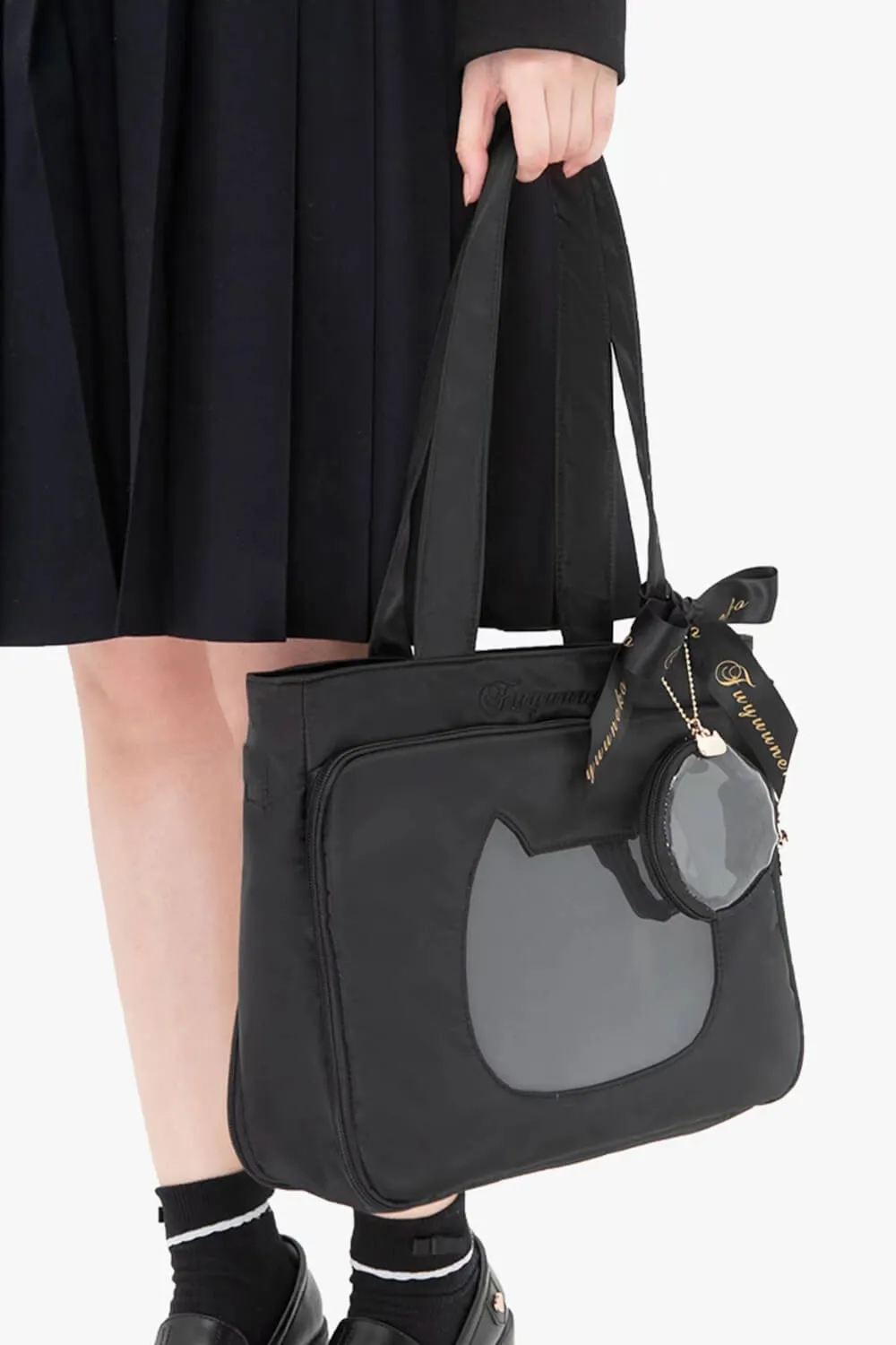 JK Steamedbun Ita Tote Bag Cat Transparent Layer