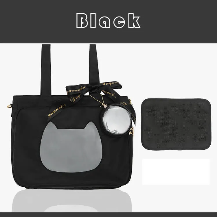 JK Steamedbun Ita Tote Bag Cat Transparent Layer