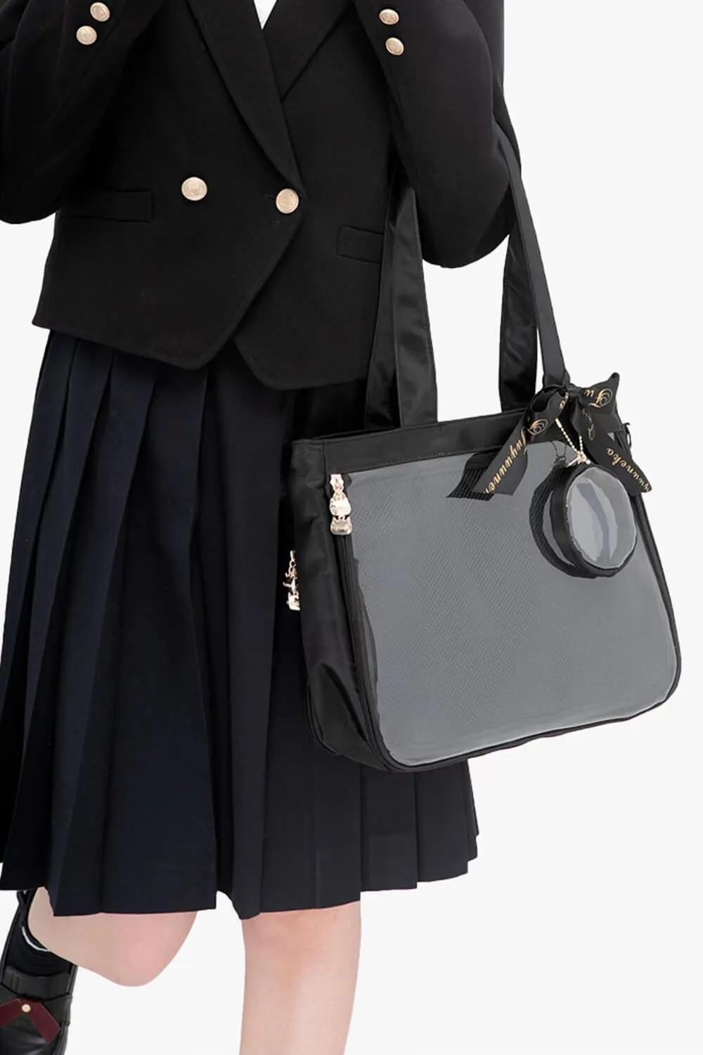 JK Steamedbun Ita Tote Bag Cat Transparent Layer