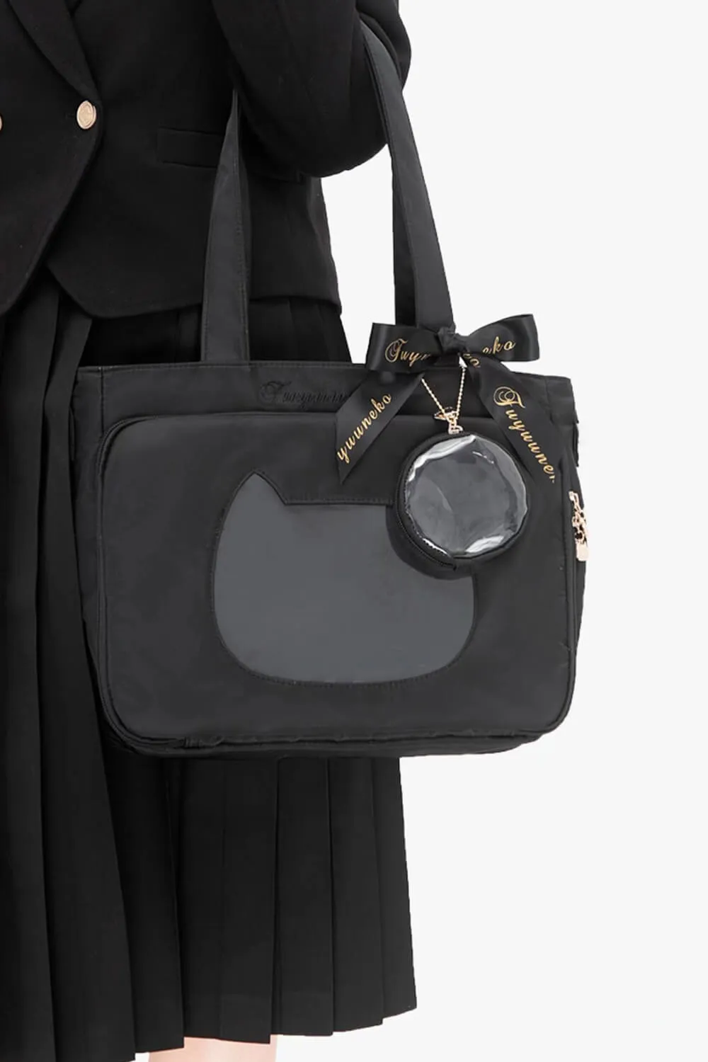 JK Steamedbun Ita Tote Bag Cat Transparent Layer