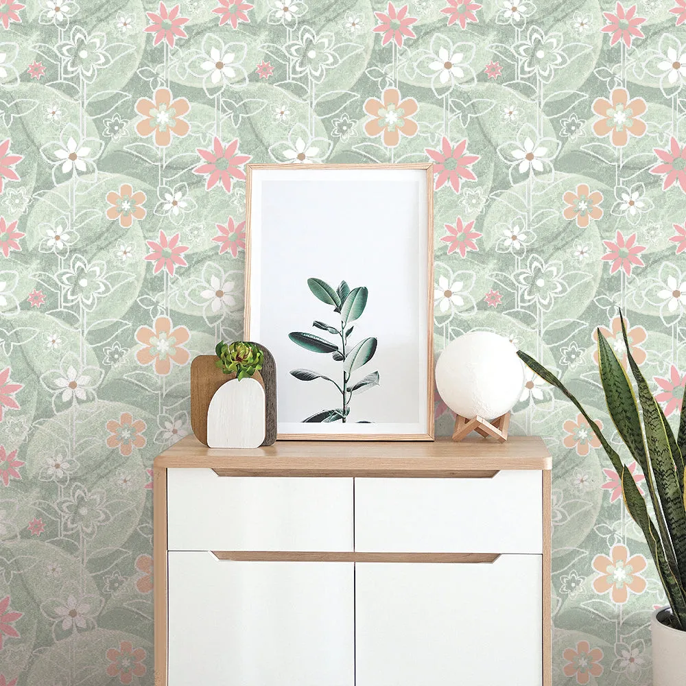 Joanie Peel & Stick Removable Fabric Wallpaper - Designed by Michigan Artists