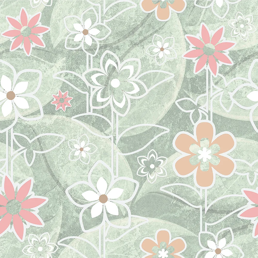 Joanie Peel & Stick Removable Fabric Wallpaper - Designed by Michigan Artists