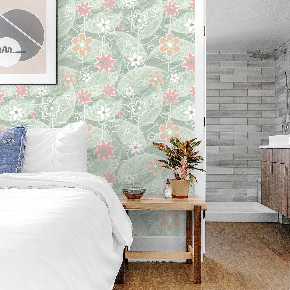 Joanie Peel & Stick Removable Fabric Wallpaper - Designed by Michigan Artists