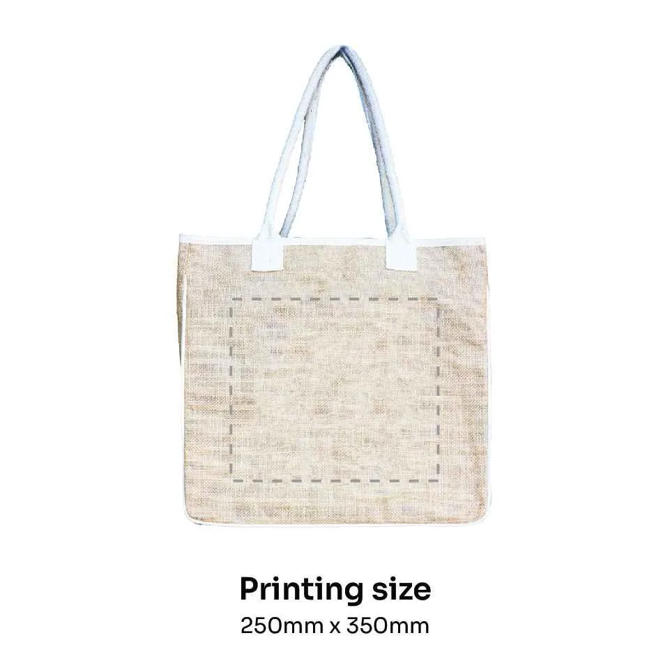 Laminated Jute bag with velcro