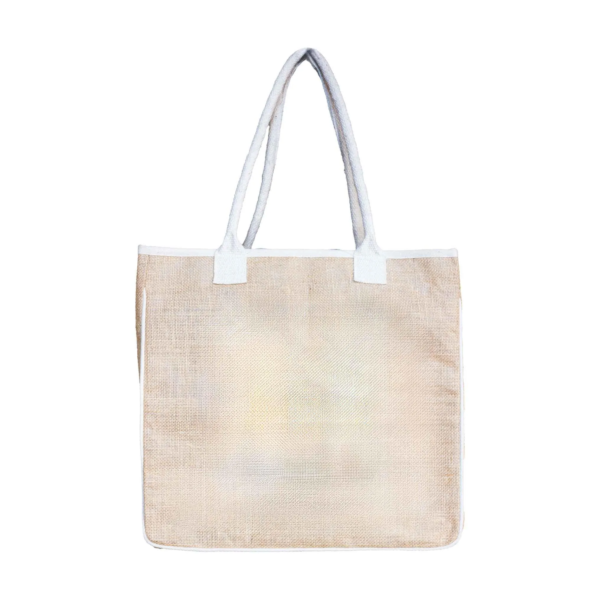 Laminated Jute bag with velcro