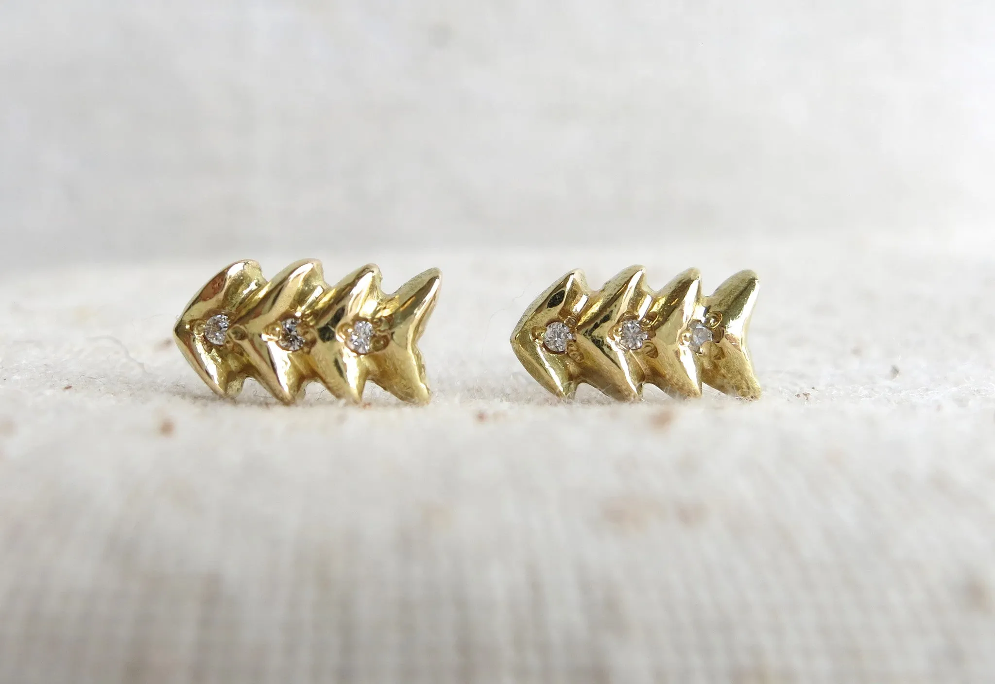 Large Arrow & Diamond Studs