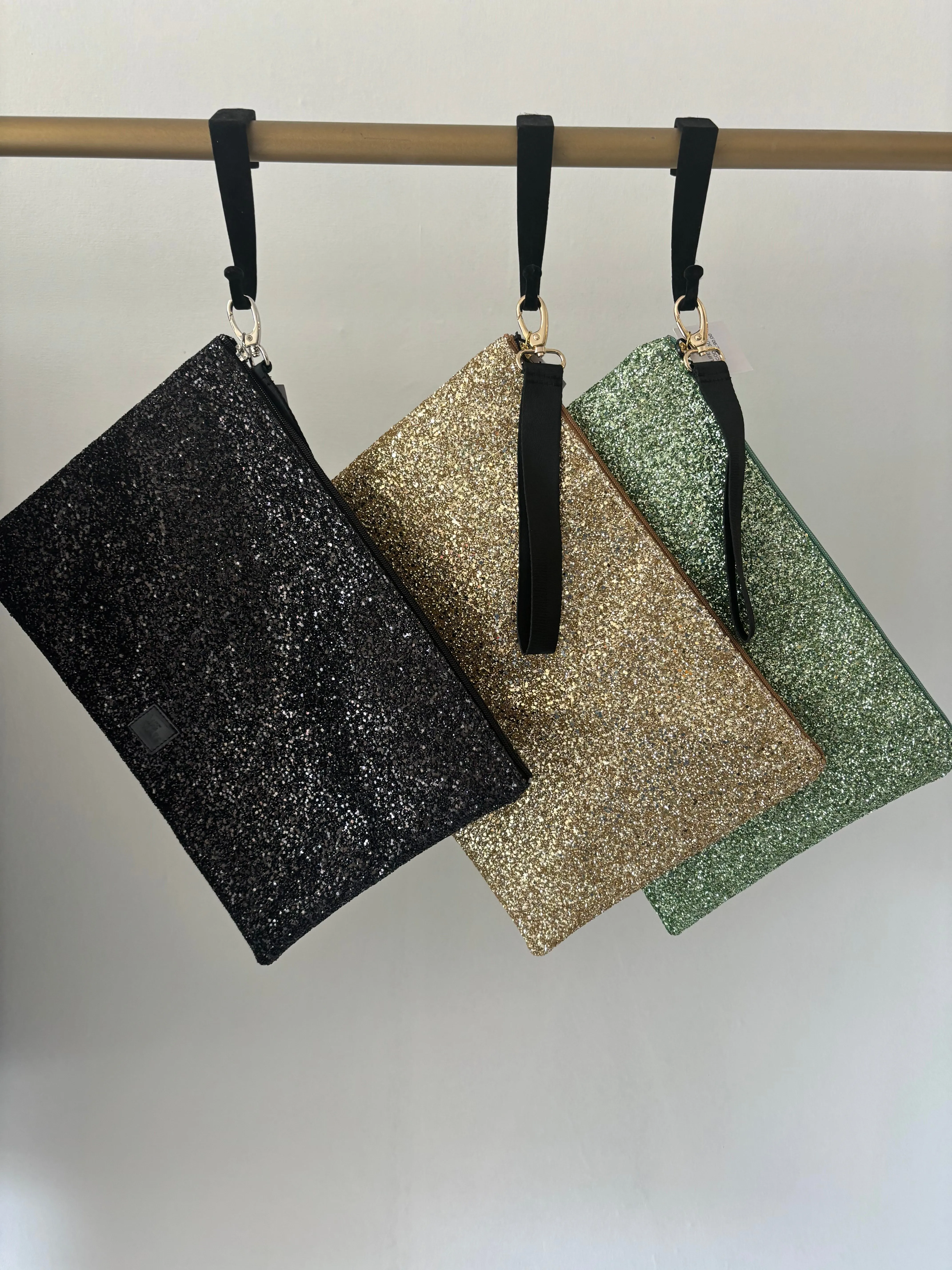 Large Glitter clutch bag
