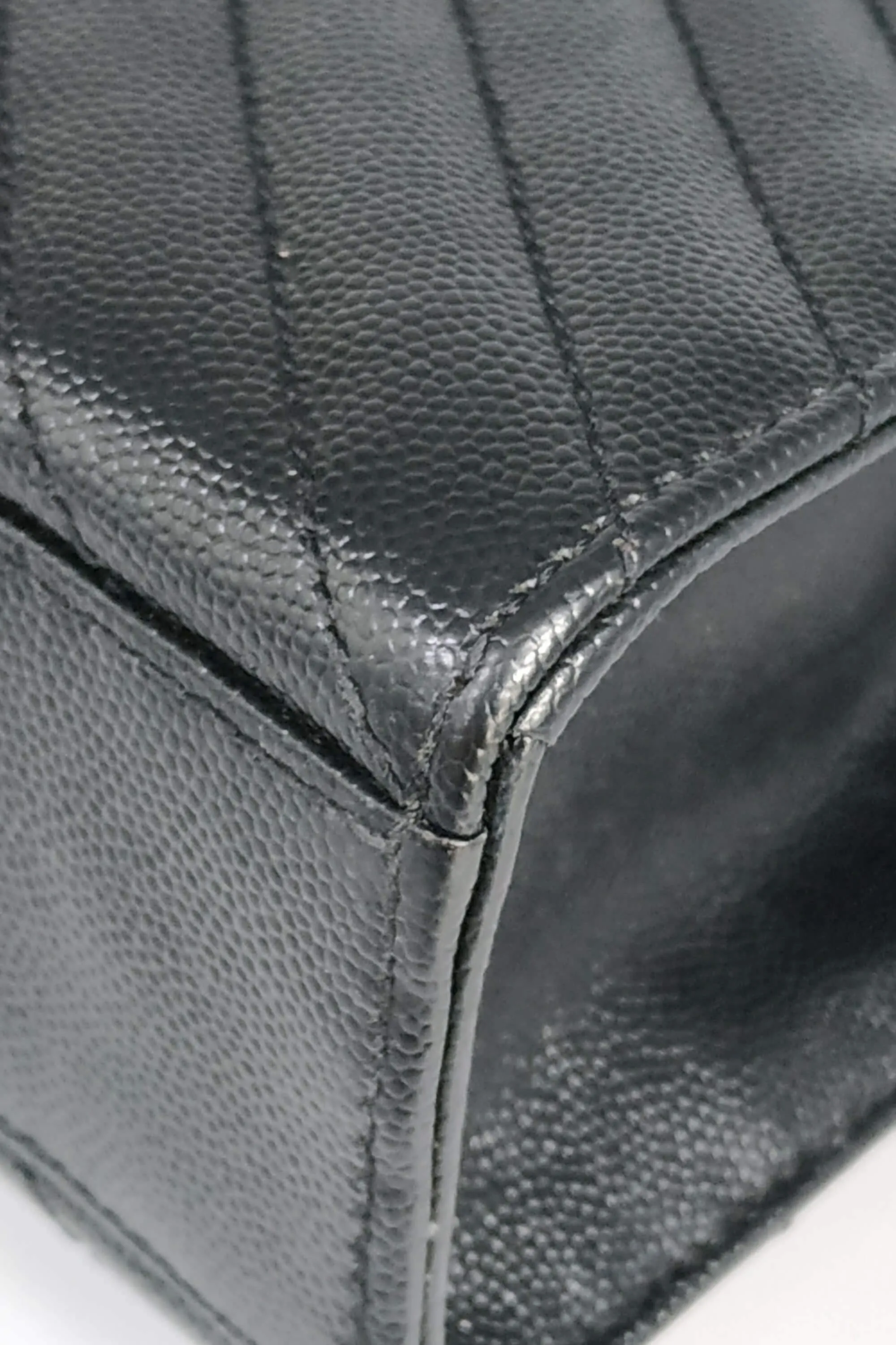 Large Matelasse Monogram Envelope Bag Black
