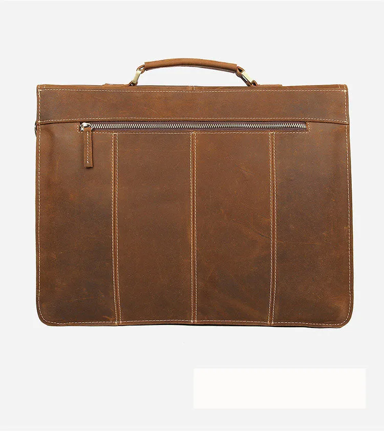 Leather Shoulder Briefcase, Messenger Bag, Leather Laptop Bag, Leather Business Bag, Men's Bag, Handmade Bag