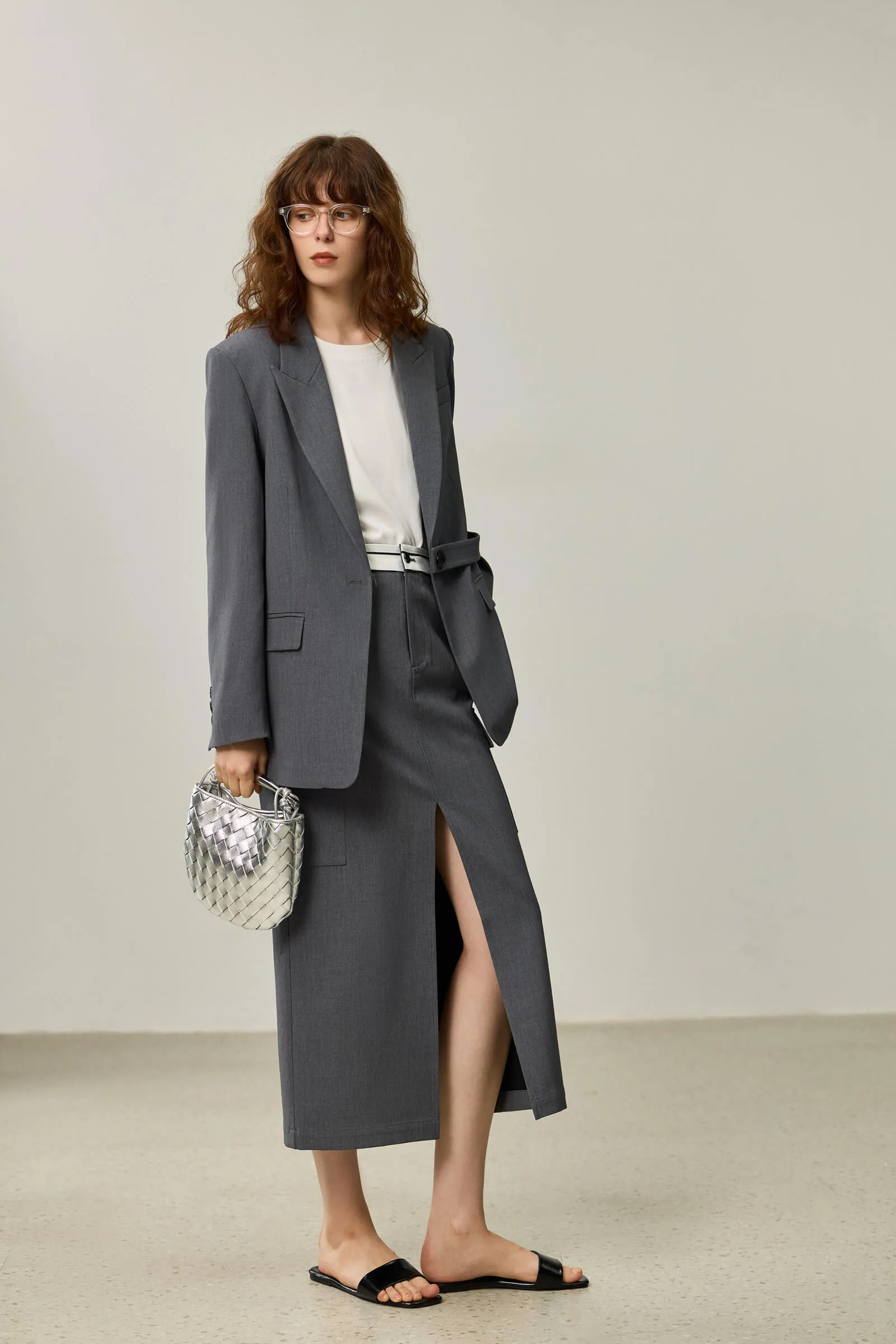 LILY Grey Utility Skirt