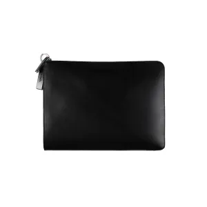 Lisen Laptop Case in Veg. Tanned Leather - Black