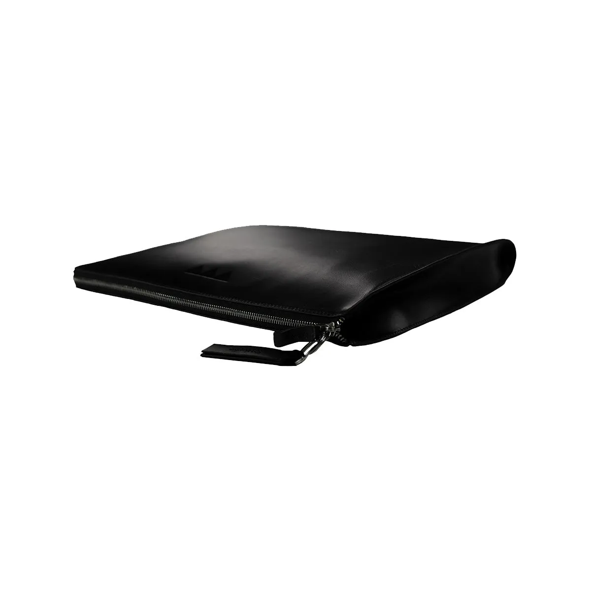 Lisen Laptop Case in Veg. Tanned Leather - Black