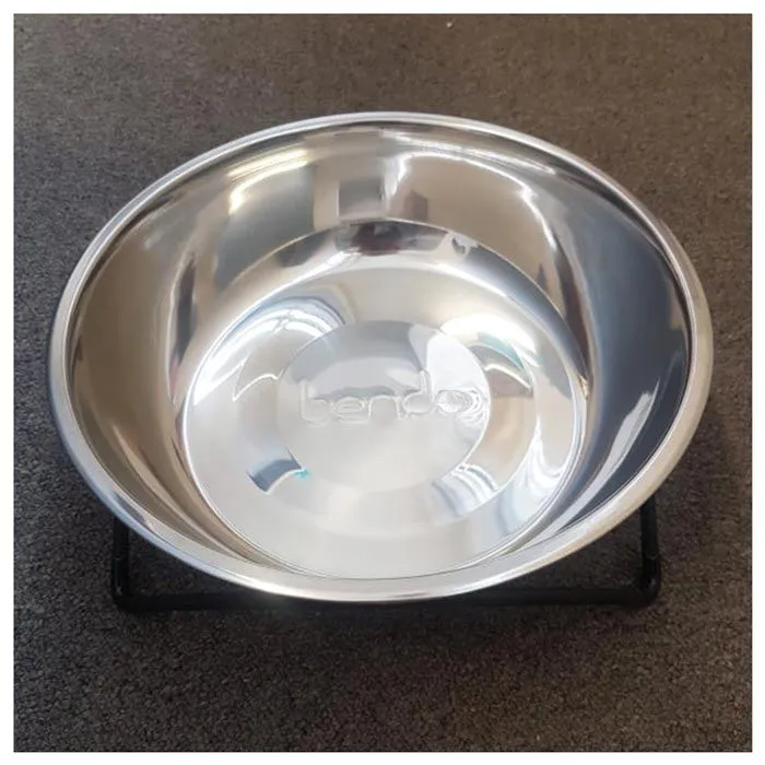 Luxe Woof Dog Bowl - Chrome & Black