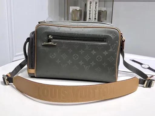 LV Camera Bag Monogram Titanium