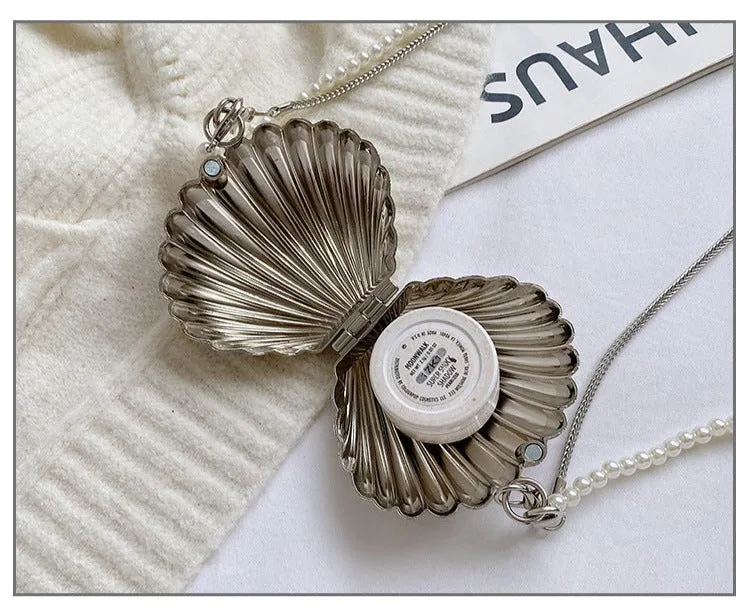 Metallic Mini Shell Pearl Bag