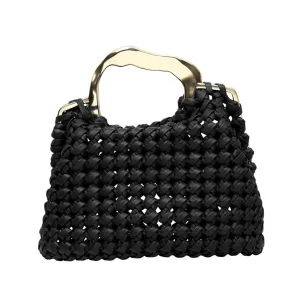 Mini Weave Clutch | Black