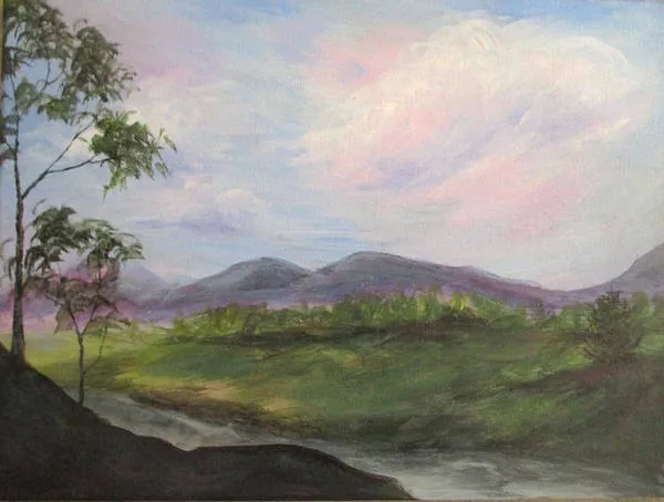 Misty Landscape - Art Print