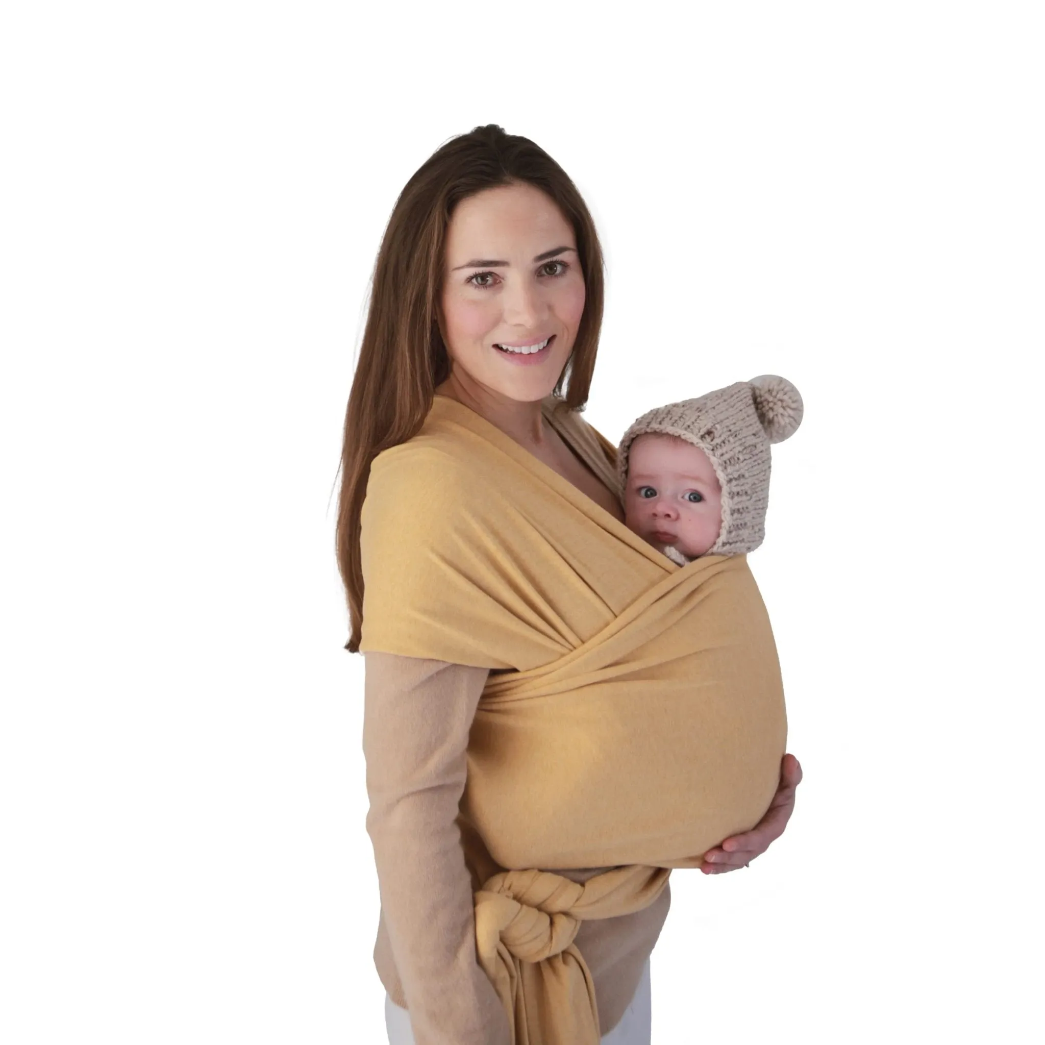 Mushie: Baby Wrap Carrier – 100% Organic Cotton Sling for Newborns and Babies 8-35 lbs