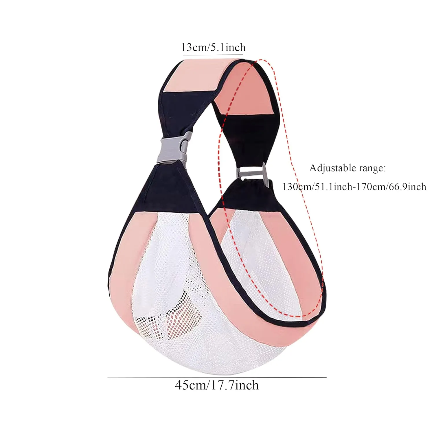 New Cotton Adjustable Baby Sling Carrier Bag ( Pink )