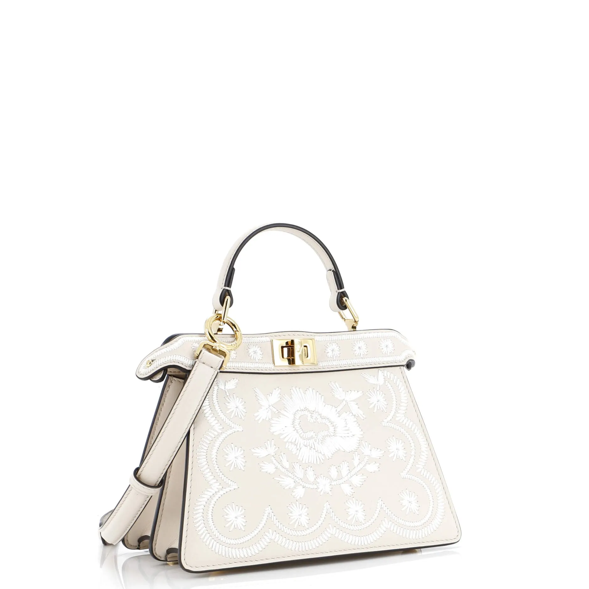 Peekaboo ISeeU Bag Embroidered Leather Petite