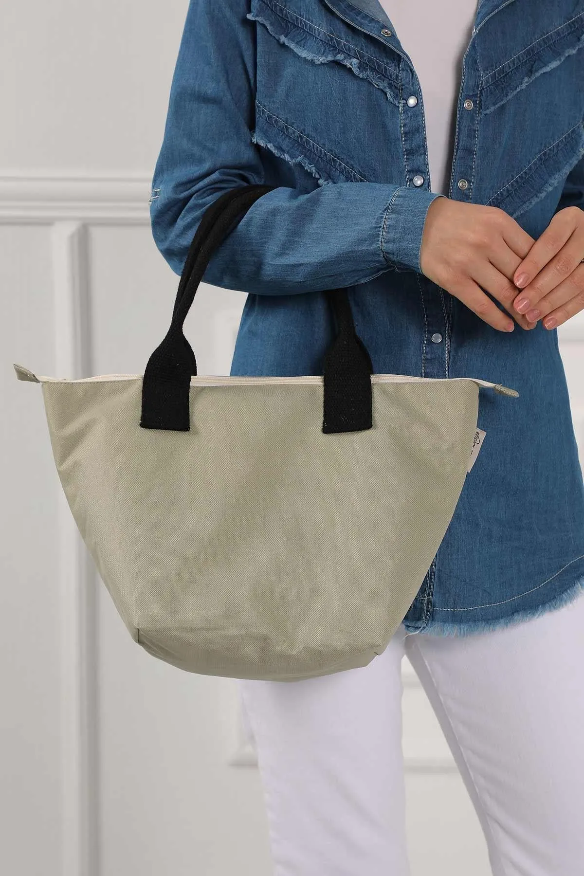 Polyamide Canvas Zippered Handbag Daily Travel Shopping Bag,CK-31