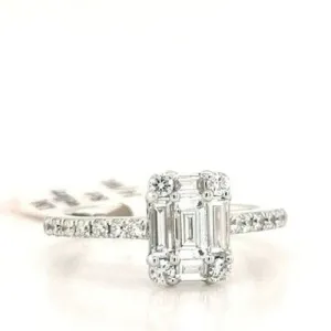 Rectangular Diamond ring .90ct