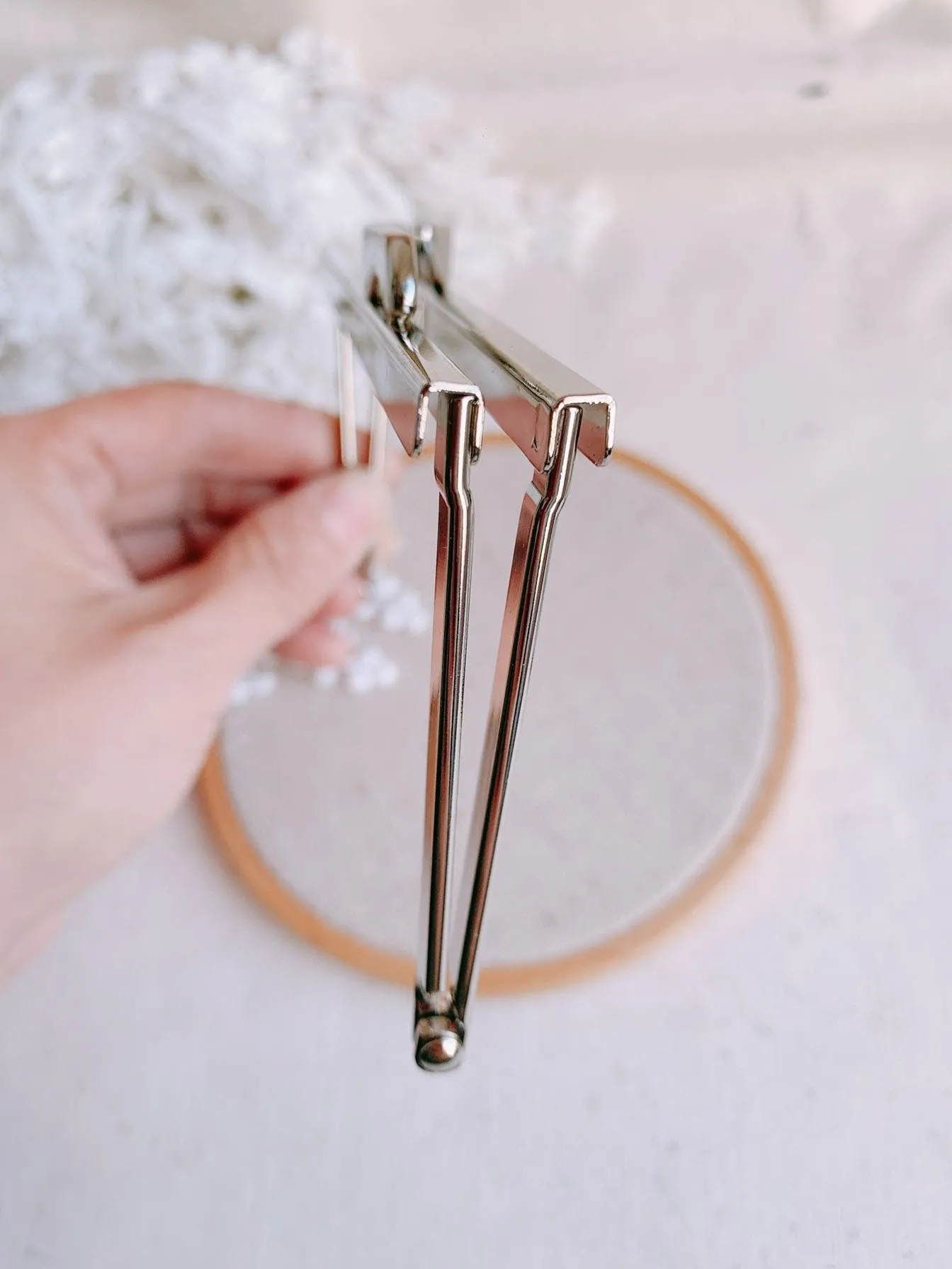 Retro Silver Purse Frame 12.5x6cm
