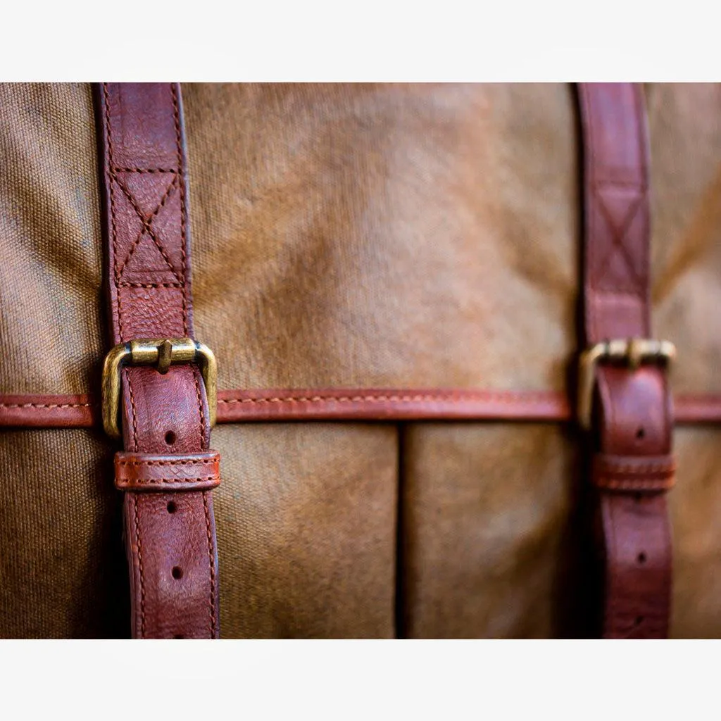 Roma Olive Green Waxed Canvas Camera Bag