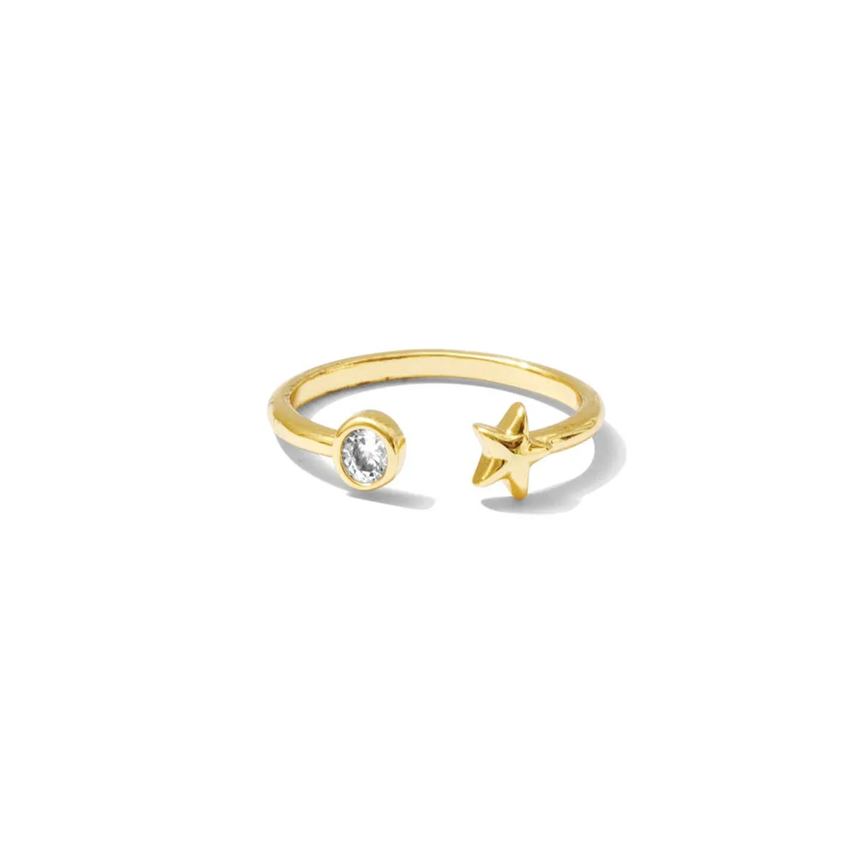 Star & CZ adjustable Ring