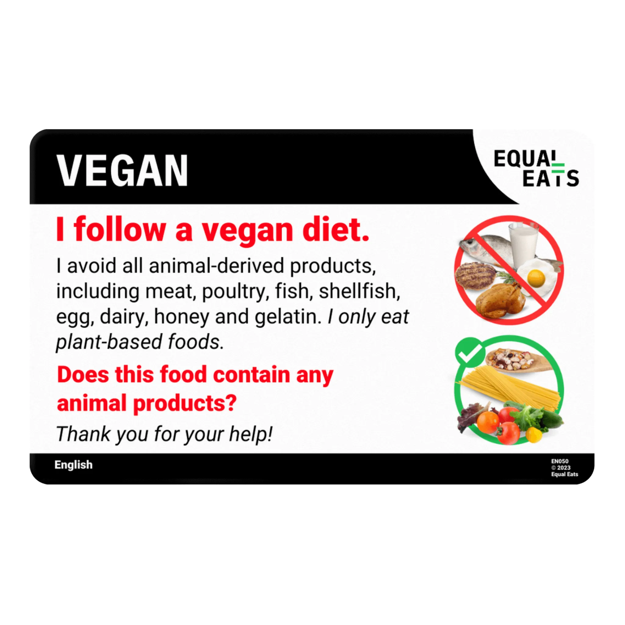 Turkish Vegan Card