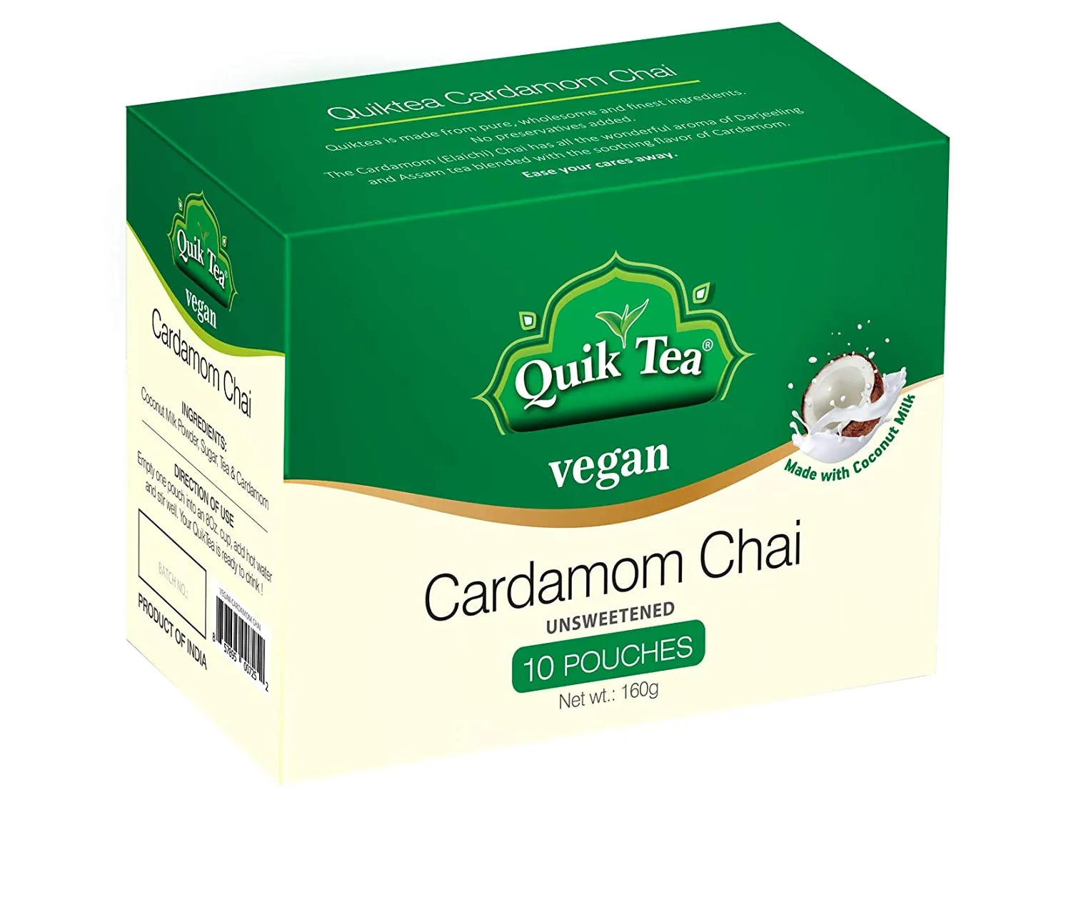 Vegan Cardamom Chai (Unsweetened)