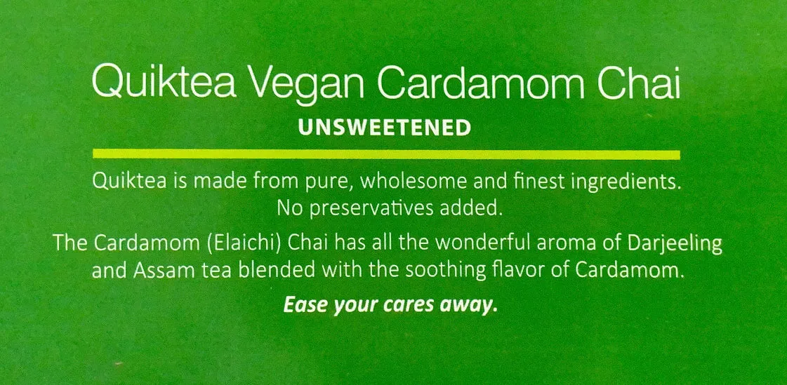 Vegan Cardamom Chai (Unsweetened)