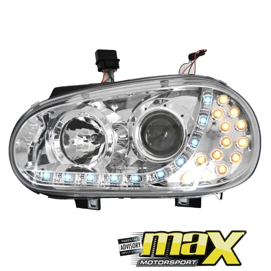 VW Golf 4 DRL Headlights (Chrome)