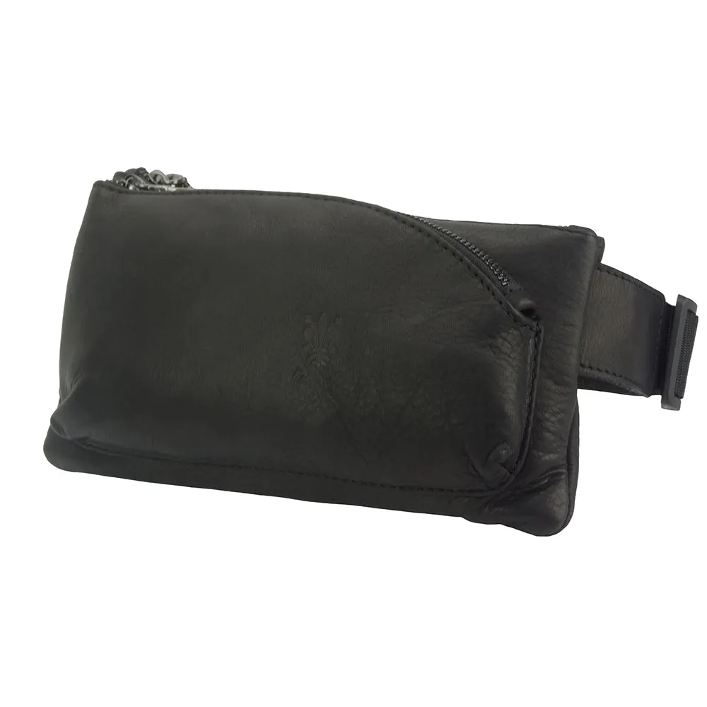 Waist bag in leather Vivaldo